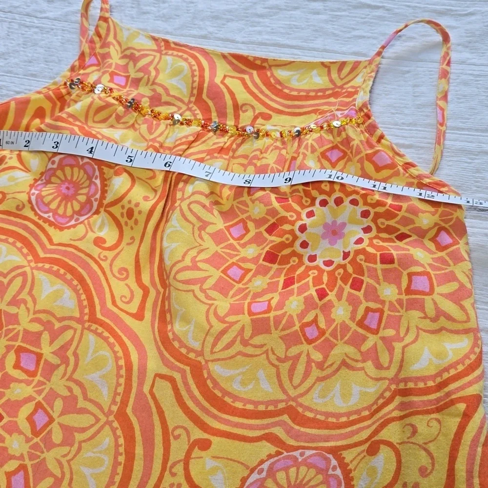 GAP Kids Vibrant Orange &  Pink Floral Sundress - Size 8 (IMPERFECT)